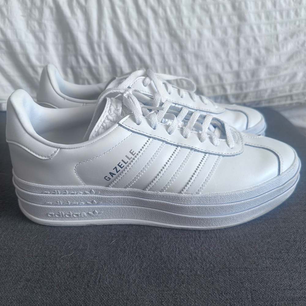 Adidas Originals - Women's Gazelle Bold Shoe, white. Worn twice. Size 9.